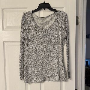 Women's Black and White Polka Dot Top